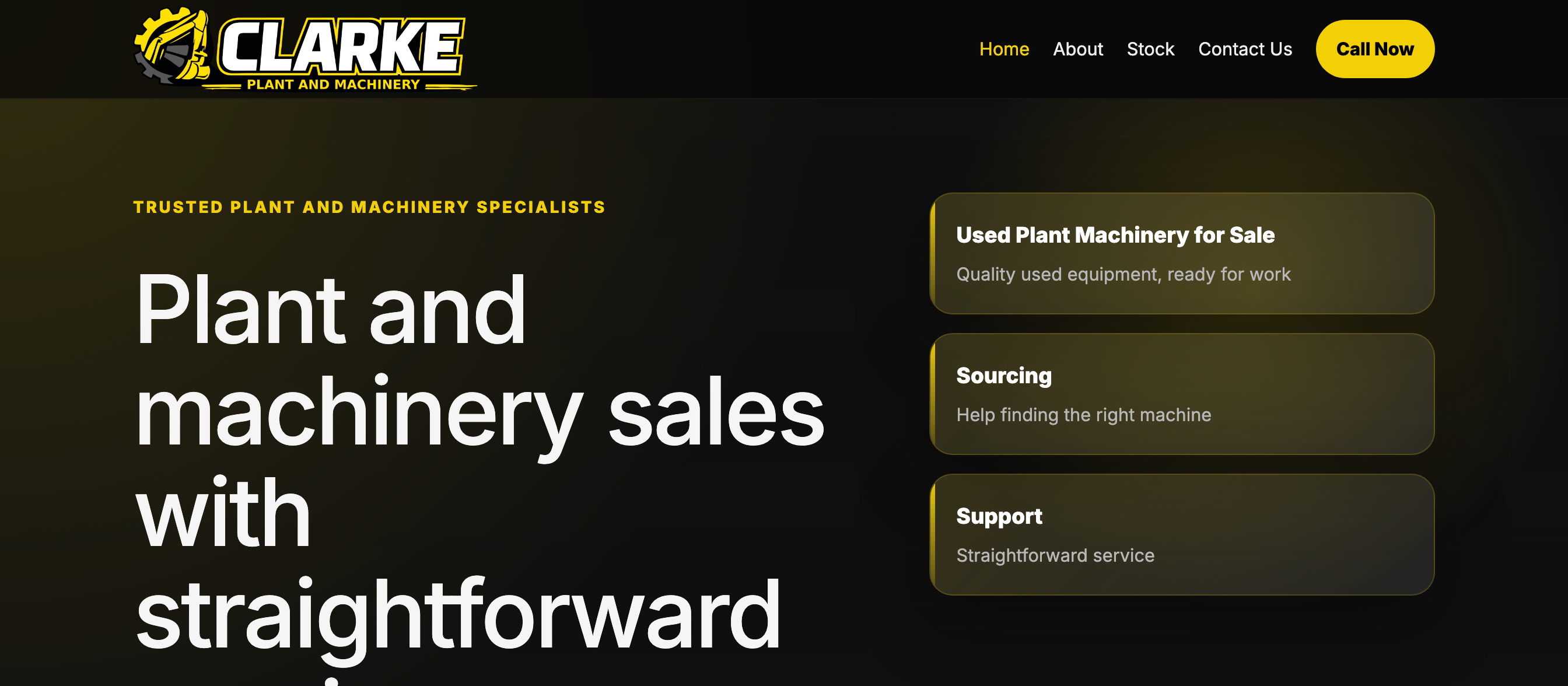 Clarke Plant & Machinery website preview